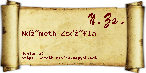 Németh Zsófia névjegykártya