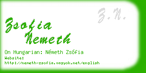 zsofia nemeth business card